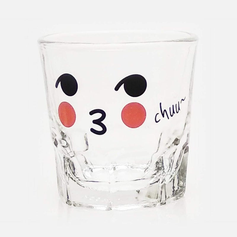 LENITH] Korean Soju Shot Glasses Sets, 1.7 oz, Character Clear Glass, Heart Shaped Glass for Whiskey,Tequila and Liquor. (Characters) - Image 4